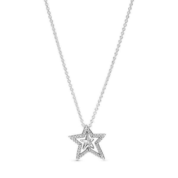 Collar Pandora Estrella Asimétrica en Pavé 390020C01-45