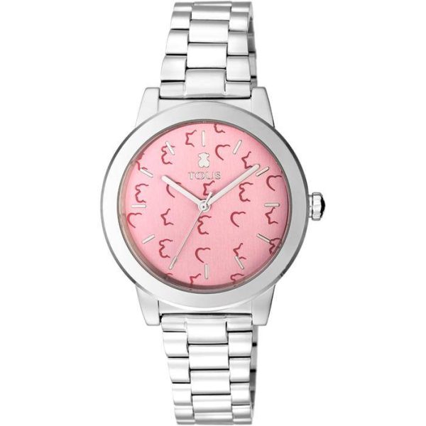 Reloj TOUS Glazed Mujer Analógico Plateado y Rosa 100350630