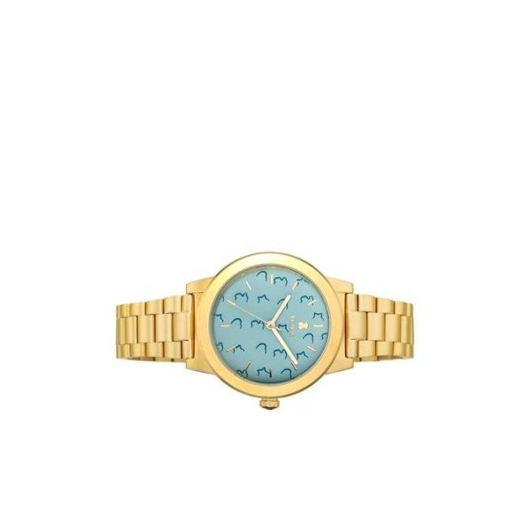 Reloj TOUS Glazed Mujer Analógico Dorado y Azul 100350635