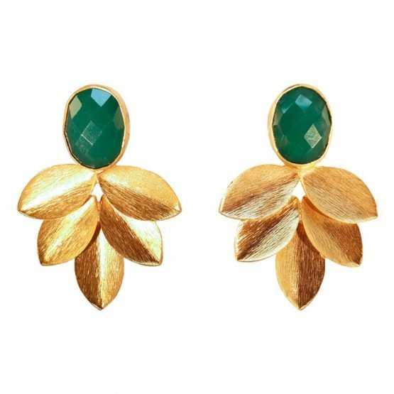 Pendientes Acus Osary Verde Oscuro.