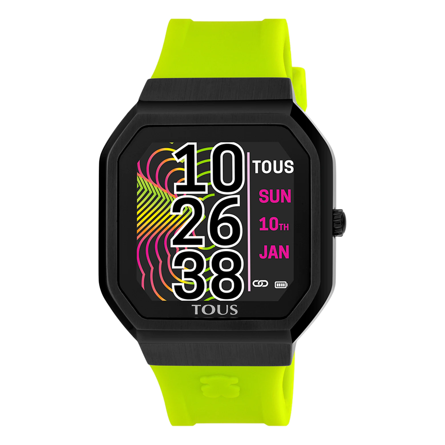 agudo tema Tutor Reloj Tous smartwatch B-Connect con correa de silicona verde