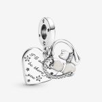 Charm Colgante Pandora Gatos y Corazones 799546C01