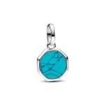 Charm Mini Medallón Grabable Pandora Me Azul Turquesa 793388C01