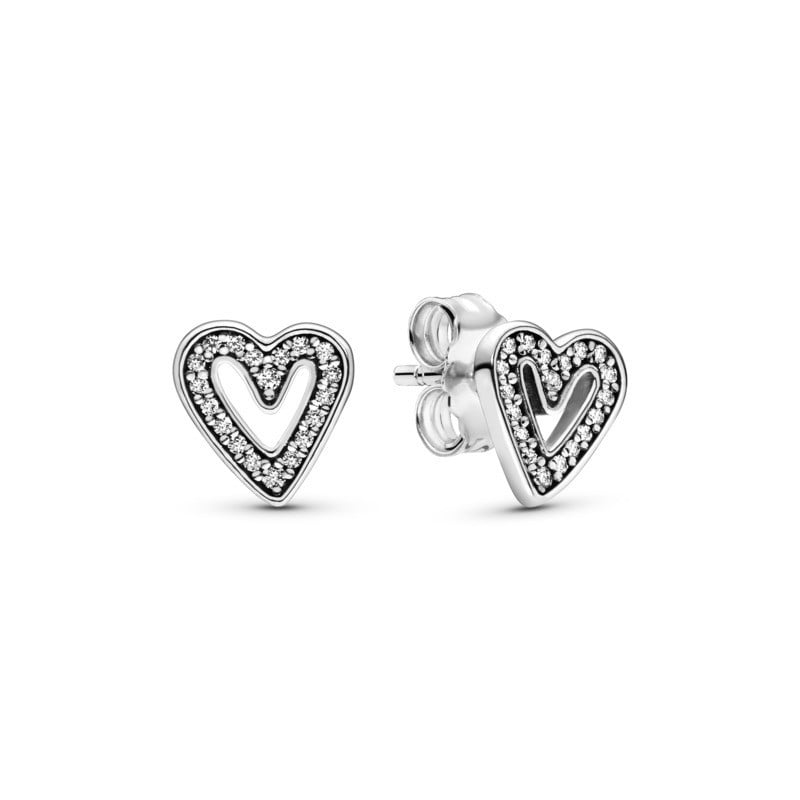 Pendientes Pandora Corazones Brillantes 298685C01