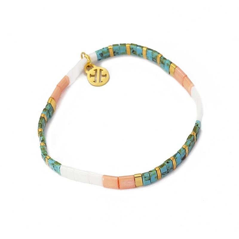 Pulsera Elástica Cristal Japonés Multicolor BPU195B