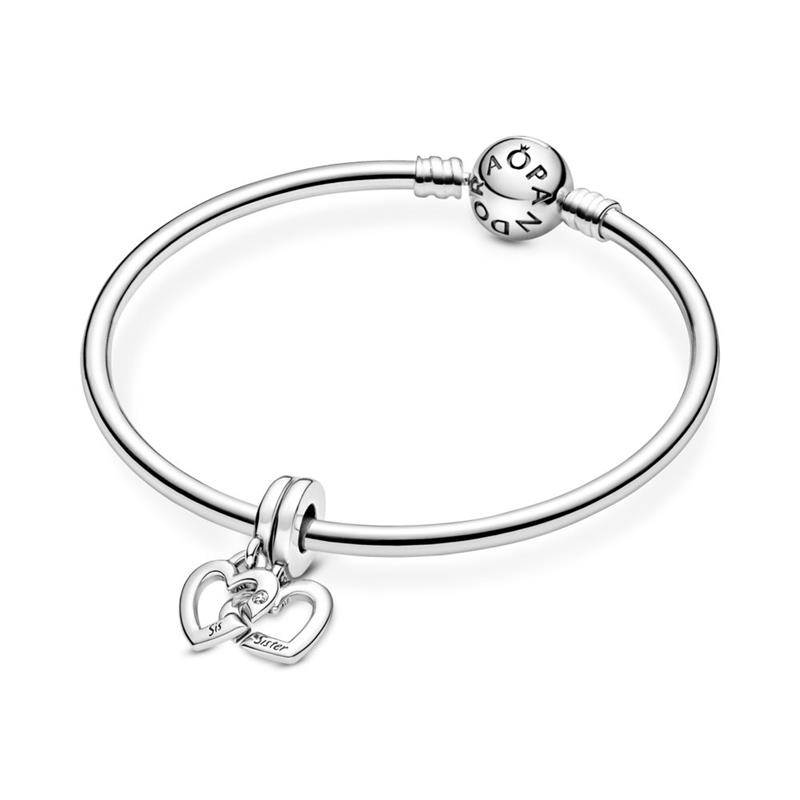 Charm Colgante Pandora Hermanas Unidas Corazones Divididos 799538C01 - Imagen 5