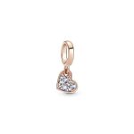 Charm Colgante Pandora Rose Corazón Inclinado Pavé Azul 789404C01