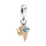Charm Colgante Pandora Mano de Fátima, Ojo Turco y Pluma 768785C01