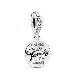 Charm colgante plata los amigos son familia Pandora 798124EN16