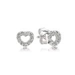 Pendientes Pandora Corazón plata y circonita 290528CZ