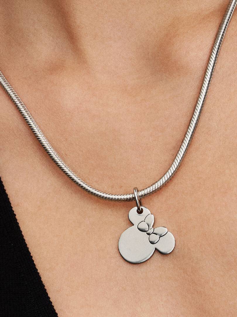 Colgante grabable Disney Minnie Mouse en plata de ley 793993C00 - Imagen 6
