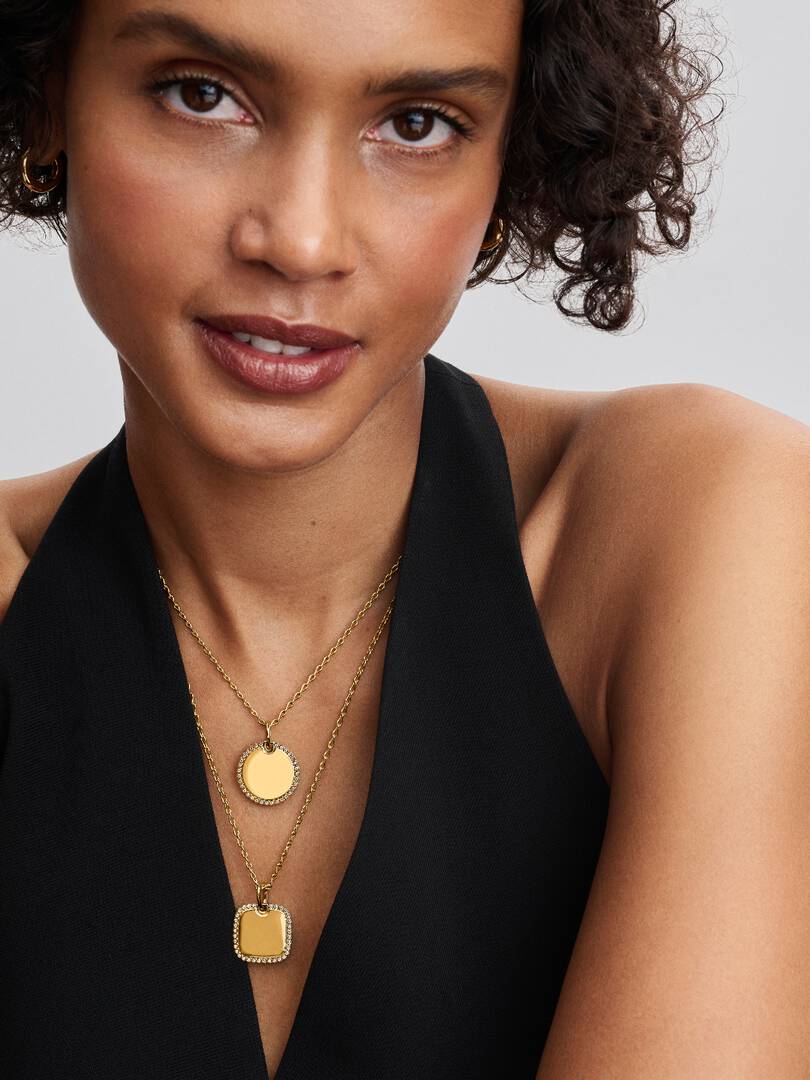 Colgante Pandora Cuadrado Personalizable Chapado en Oro 14k con Circonita Cúbica Transparente Referencia 364009C01 - Imagen 7