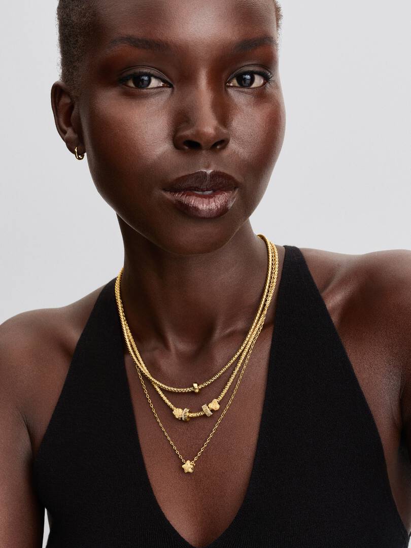 Mini Charm de Concha Texturizada Chapado en Oro de 14k Ref: 764057C00 - Imagen 4