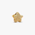 Mini Charm de Estrella Texturizada Chapado en Oro de 14k - Referencia 764050C00