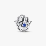 Charm Pandora Mano de Fátima en Plata de Ley con Cristal Azul Estelar 794062C01
