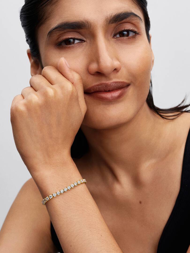 Pulsera Pandora Tenis Ancha Brillante - Imagen 5