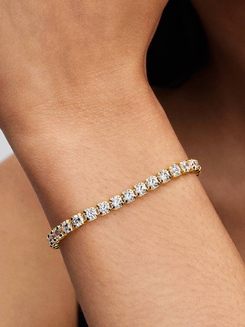 Pulsera Pandora Tenis Ancha Brillante - Imagen 4