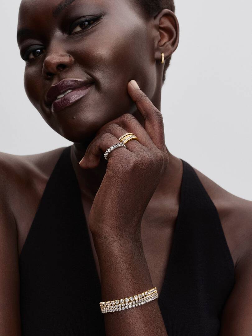 Pulsera Pandora Tenis Ancha Brillante - Imagen 3