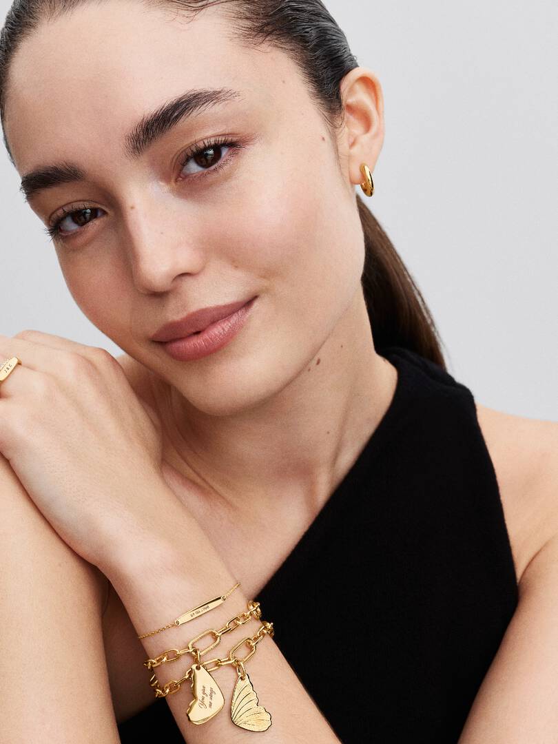 Colgante etiqueta ala de mariposa grabable plata 364015C00 - Imagen 6