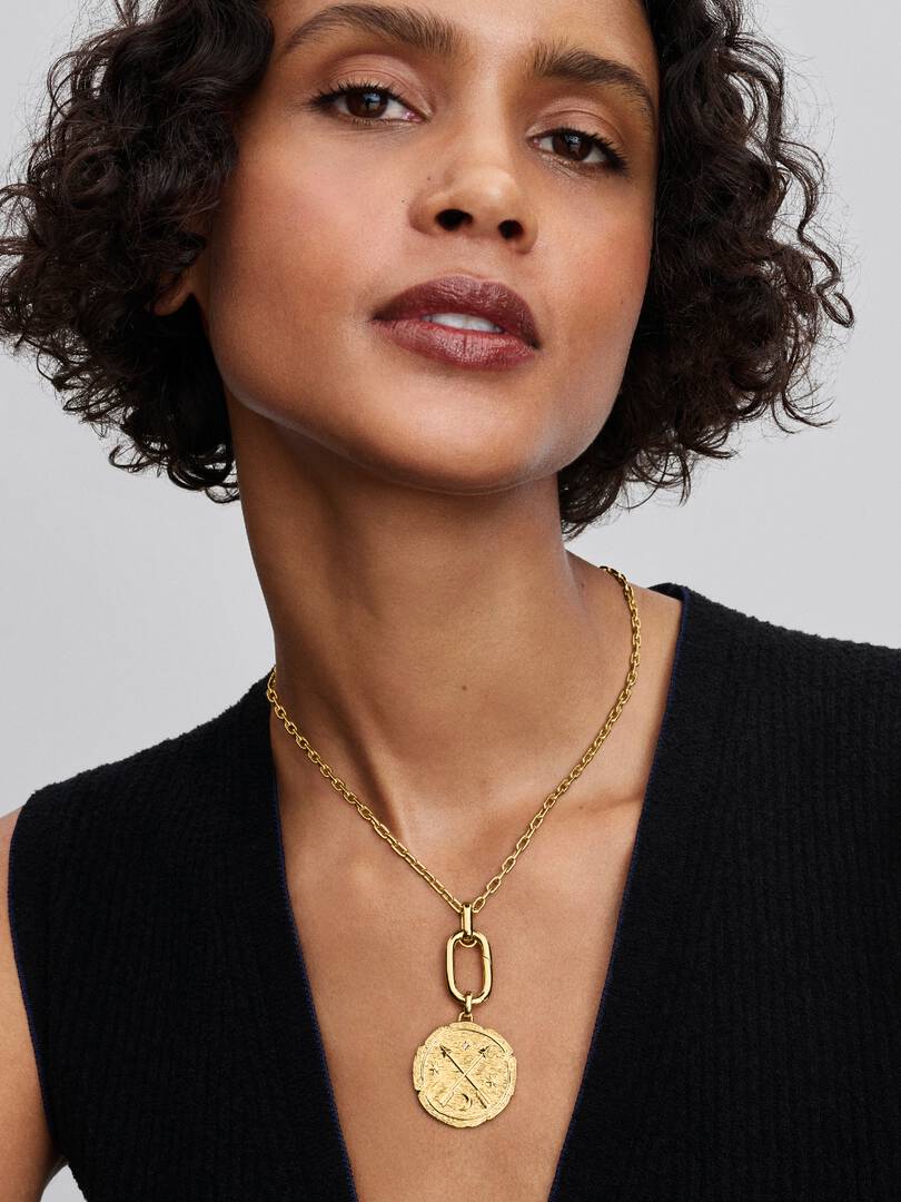 Charm medallón grande flechas cruzadas plata Pandora 764084C01 - Imagen 5