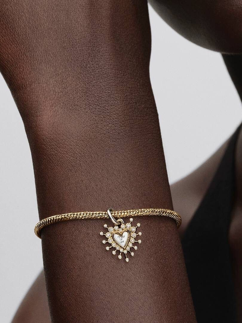 Charm Colgante  Pandora Doble Corazón Radiante - Imagen 5