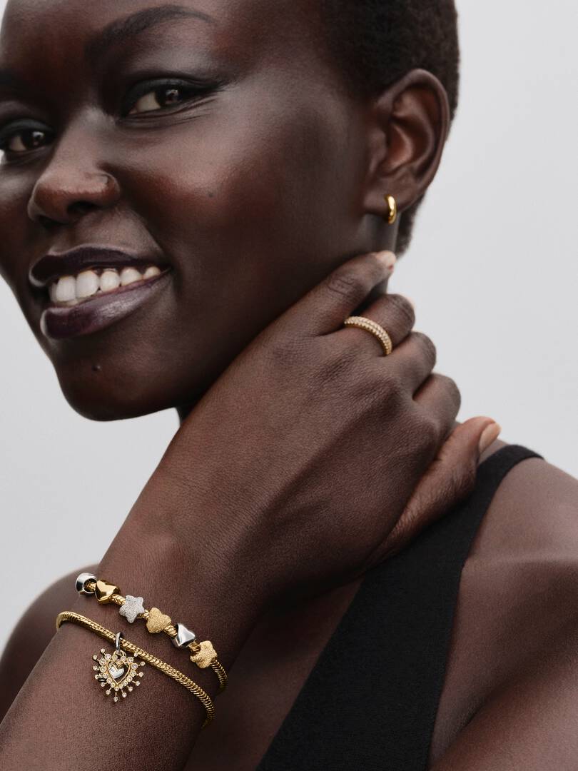 Charm Colgante  Pandora Doble Corazón Radiante - Imagen 4